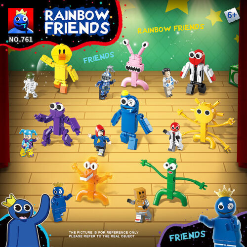 Rainbow Friends Minifigures Building Block Robloxs Assembled