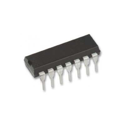 2x Texas Instruments IC DM74LS74AN Flip Flop, Dual, D Type, 14 Pin, Plastic, DIP