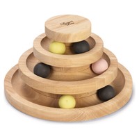 Designed By Lotte Katzenspielzeug Holz Spielturm Mia 26X26Cm Braun Natur