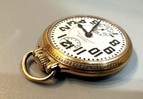Waltham Vanguard Winding Indicator 23 jewel gold filled pocket watch circa 1927 - Picture 4 of 10