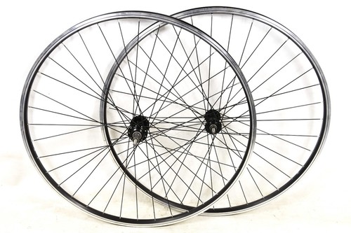 700c Hybrid Bike wheel 622 - 19 multi-speed front rear pair Black Standard axle - Picture 7 of 7