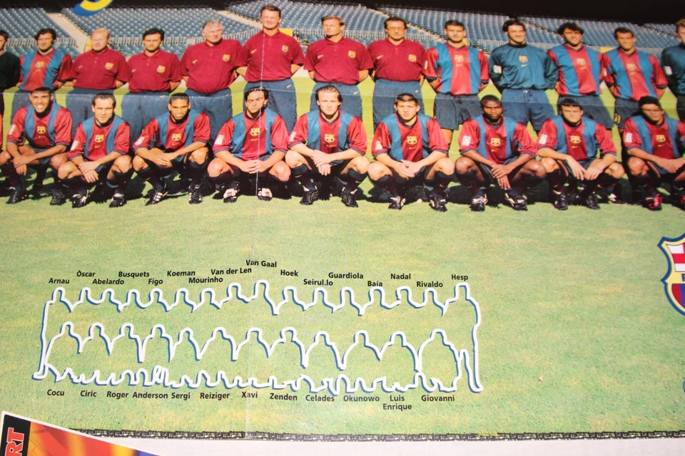 Póster vintage 1998 1999 del F.C. Banderín Barcelona con campeón Foto 4 de 4