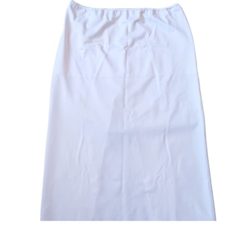 David's Bridal Slip Formal Shaping Control Top Long White Side Back Slit 7218 XL