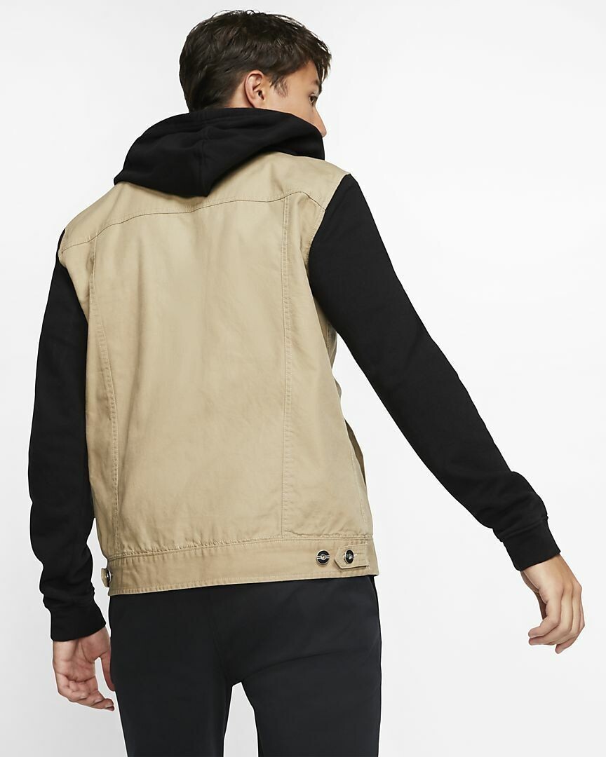 Hurley Men'z RVCA Timber Trucker Size Medium Black Khaki BV212