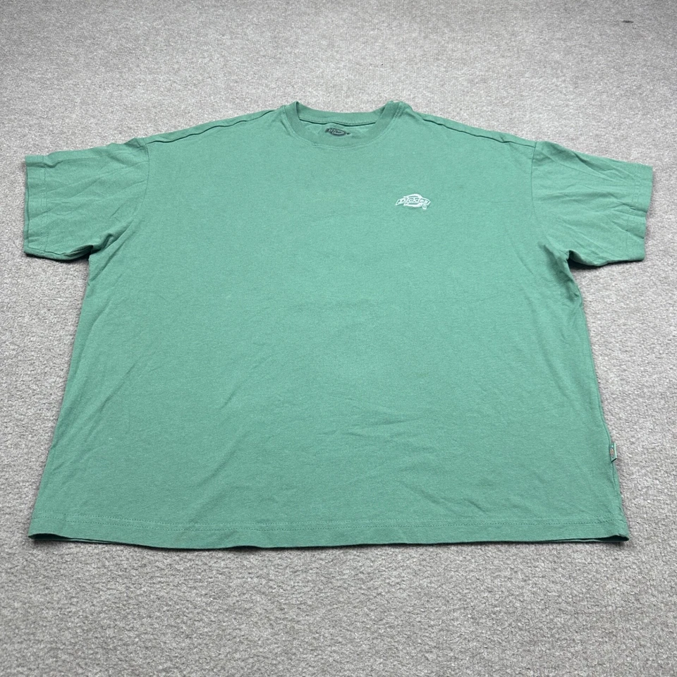 Camiseta Dickies Para Mujer Talla M Verde Manga Corta Recortada Pullover Boxy Tee Foto 2 de 4