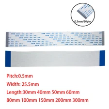 50Pin 0.5mm FFC FPC Flexible Flat Cable AWM VW-1 20624 80C 60V Connector Wire