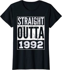 Straight Outta 1992 Funny Birthday Gift Ladies' Crewneck T-Shirt
