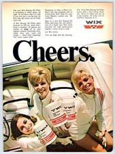 1968 PRETTY WOMEN WIX RACING OIL FILTER Vintage 8" X 11" Magazine Ad 1960's HTR2