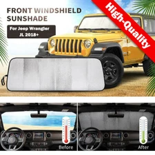 Windshield Sunshade Sun Shade Heat Shield Visor Mat For 2018+ Jeep Wrangler JL