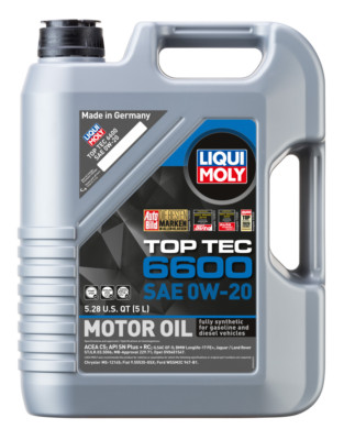 LIQUI MOLY 5L Top Tec 6600 Motor Oil SAE 0W20 22046