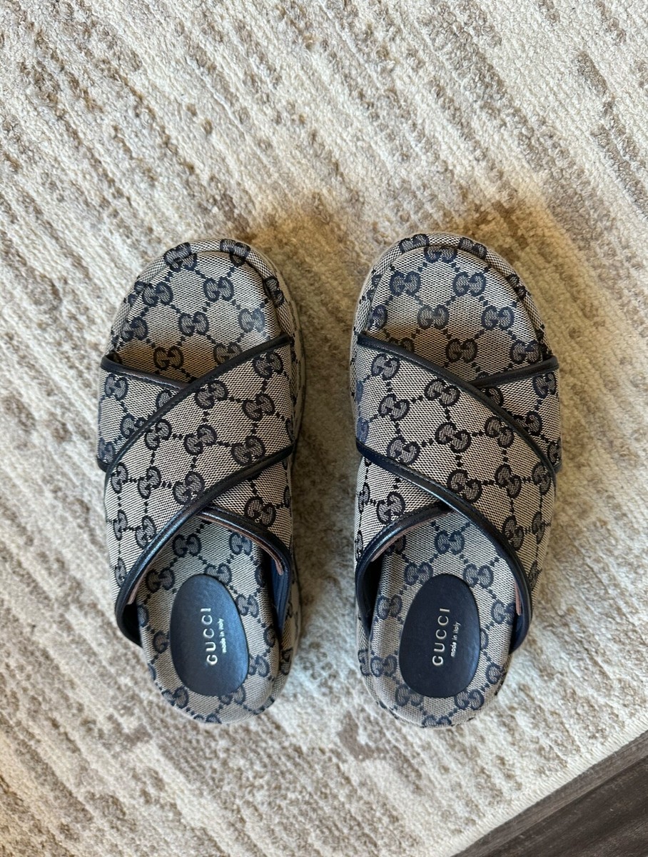 GUCCI Women's GG platform slide sandal (USED TWICED) Size