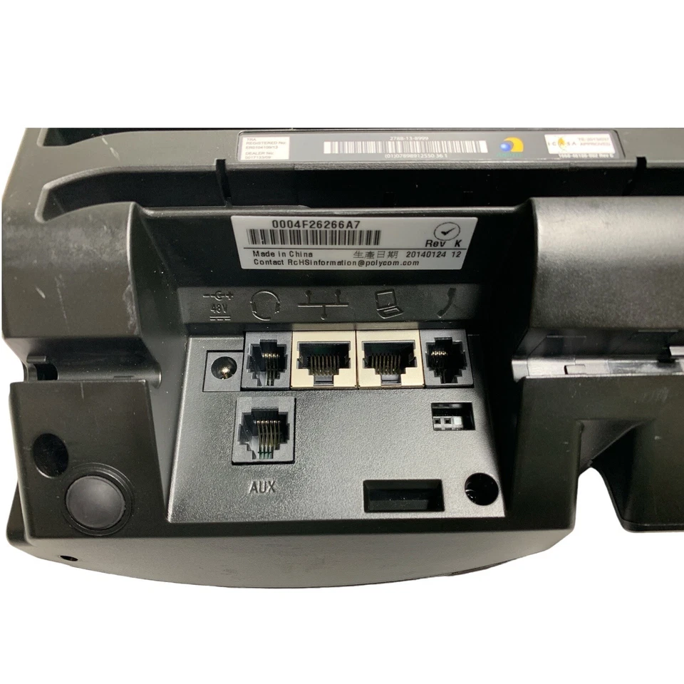 Polycom VVX 410 Business Phone 12-Line Gigabit VoIP PoE HD Voice w/ Stand - Image 4 of 4