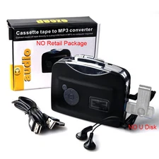Cassette-to-MP3 Converter Tape to USB Flash Drive Audio Capture Player Walkman