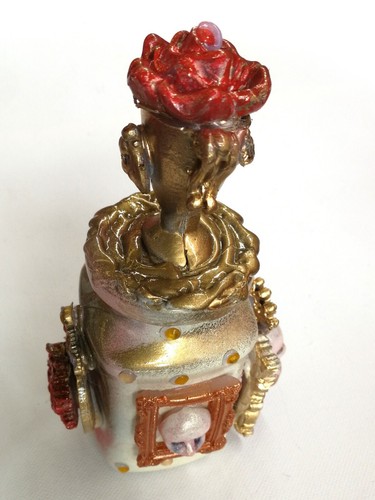 art doll artist ooak original signed puppet rare accessories house crown flower - Picture 8 of 24
