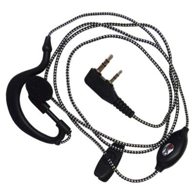 Portable 2-pin UV5R Flower Wire Headset Microphone for Security Walkie-talkies