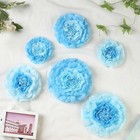 12 pack 7" 9" 11" Aqua Blue Tissue Paper Carnation Flowers Home Backdrop