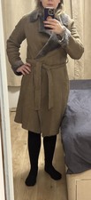 Marc Cain Sheepskin Shearling Coat Size 10-12