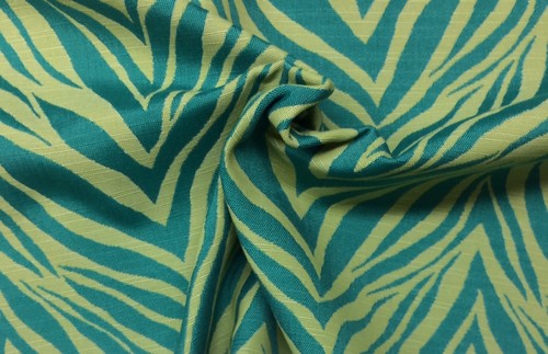 OUTDURA CRAZY HORSE JADE GREEN ZEBRA OUTDOOR INDOOR MULTIUSE FABRIC BY THE YARD - Picture 5 of 5