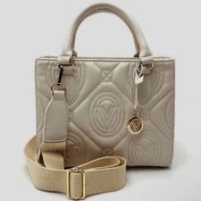 Valentino Orlandi NWT Light Taupe Convertible Small Tote/Crossbody Made In Italy