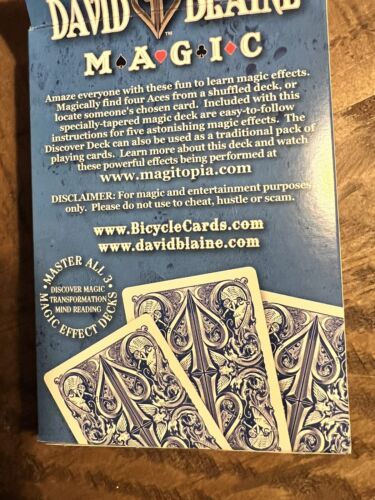 Bicycle David Blaine sealed Discover Magic Deck Split Spades 5 Effects 🔝6️⃣ - Picture 4 of 4