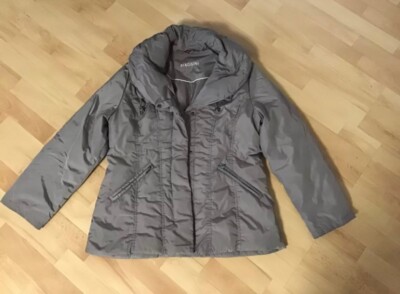 Damen Biaggini Winterjacke Gr. 42 beige glänzend Jacke Winter wie neu