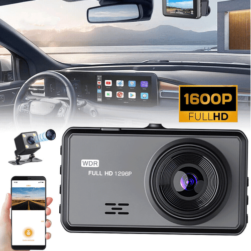 Auto DVR Dashcam Front-/Rückfahrkamera Dual Objektiv 3,2" IPS Bildschirm 24H Monitor - Bild 1 von 11