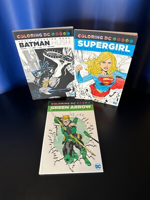 Batman, Green Arrow, Supergirl Bundle - Paperback Graphic Novel Coloring Books