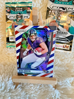 Panini Prizm 2024 Red White and Blue #22 Mark Andrews Baltimore Ravens
