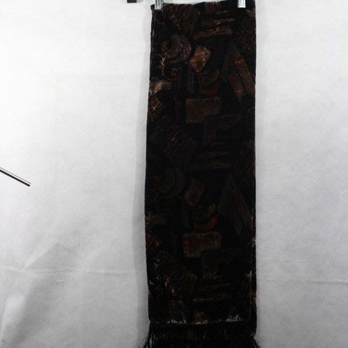 Multi-Colored Polyester Scarf w/ Fringe 66" x 10" - Picture 3 of 4