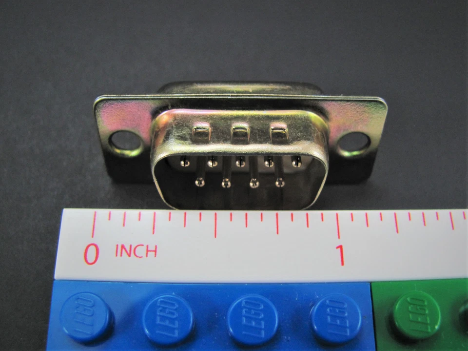 (10x) 9-Pin Male D-Sub Connector - Solder Cup Termination - Pan Pacific DS9P - Image 3 of 4