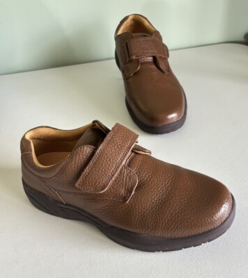 Dr Comfort William Diabetic Shoes Mens 10 W Chestnut Brown Slip On Strap Loafer Dr Comfort Men Shoes William Brown 10 W Wide Strap Diabetic  main image 4