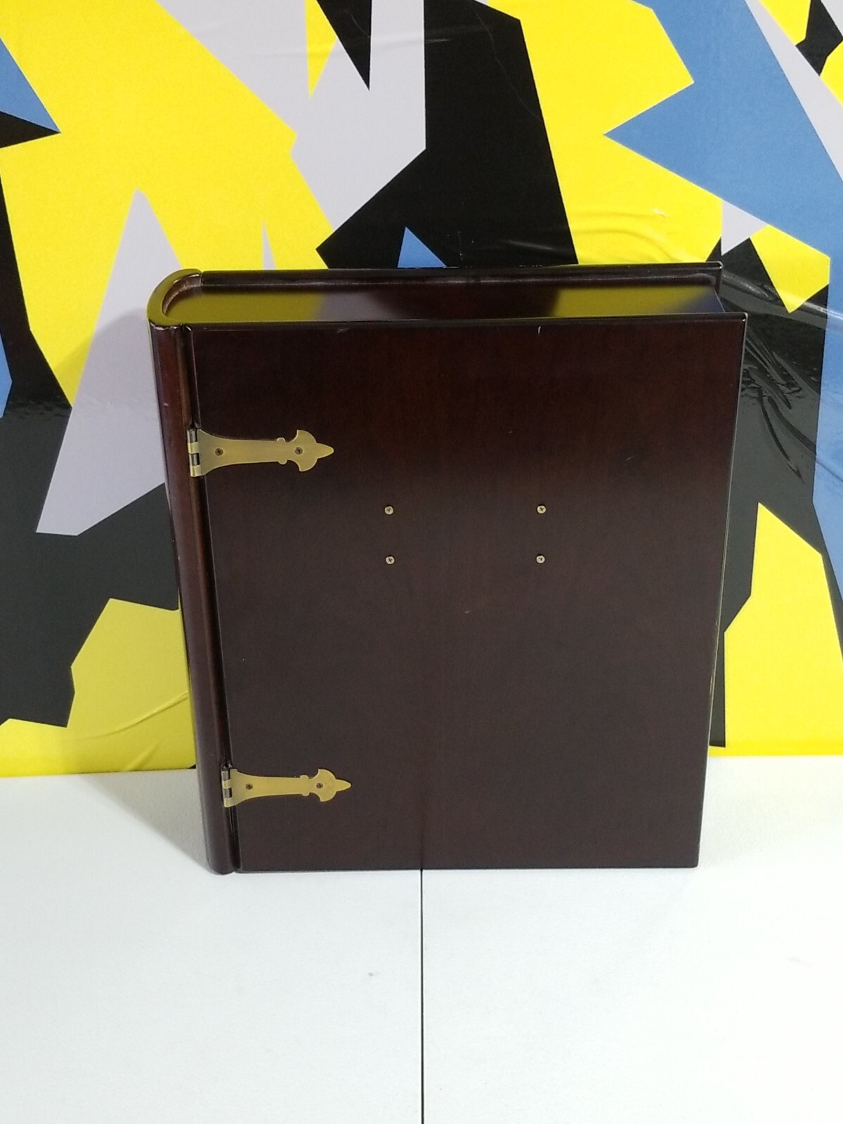 Vintage 1991 The Bombay Company Wood Memory Book Keepsake Box Brass