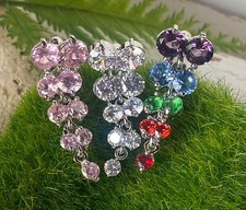 Araña Inversa Multi Gema Anillo Vientre Ombligo Naval Transparente, Rosa, Arco Iris