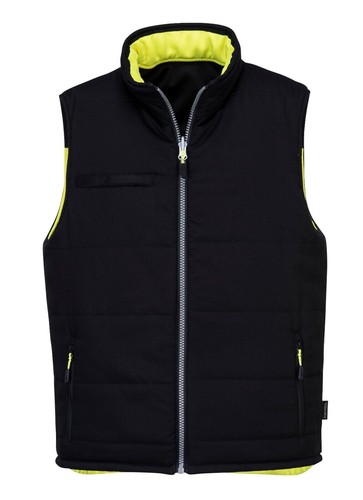 PORTWEST PW3 Hi Vis Reversible Bodywarmer Quilted Padded Winter Safety Work - Picture 14 of 15