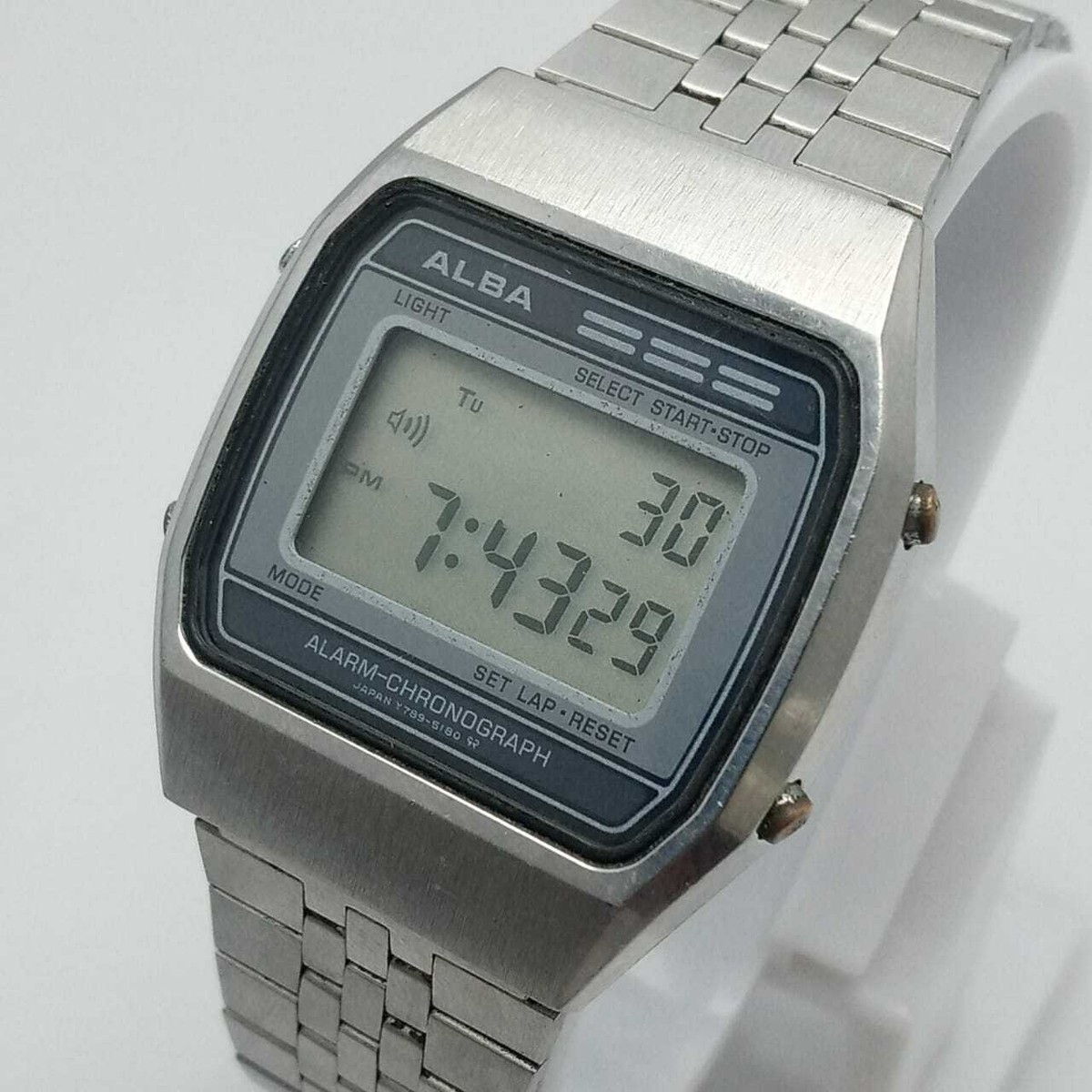 Seiko Alba Alarm Chronograph Y789-5180 Vintage Men's Watch Seiko Alba Alarm Chronograph Y789-5180 Vintage Men's Watch