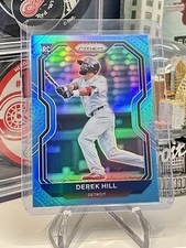 2021 Panini Prizm - Tier III Carolina Blue Prizm #206 Derek Hill (RC) MLB Tigers