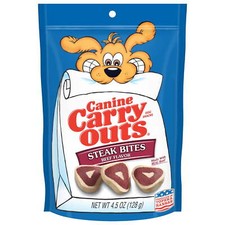 Canine Carry Outs Steak Bites Beef Flavor Dog Treats, 4.5oz Bag - .com