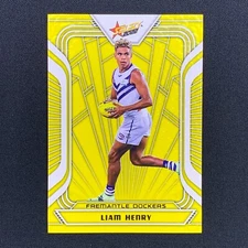 2022 Select Footy Stars AFL Liam Henry Fractured Acid Yellow FY65 #036/145