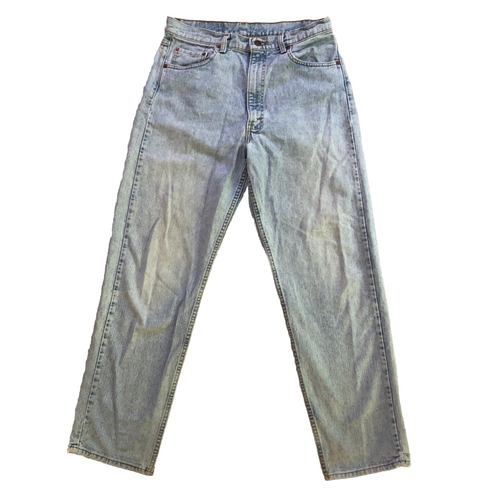 Levis 554 Relaxed Jeans Mens 34x32 VTG 80s Baggy Wide Leg Light Wash USA Made - Picture 3 of 13