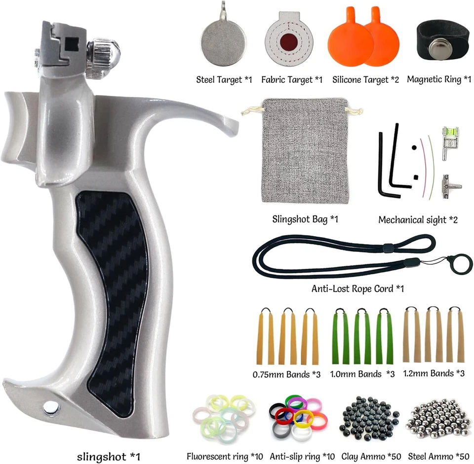 Resortera de Caza para Adultos, Táctica Profesional Alta Precisión Foto 2 de 4