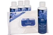 4 x Blu Times Konditionierer Aqua Clean plus a 250 ml,Vinylreinigungstücher 