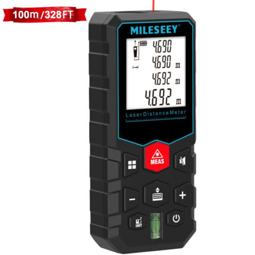 Mileseey 100M Laser Distance Meter Digital Tape Measure with Area Volume Measure - Picture 1 of 11