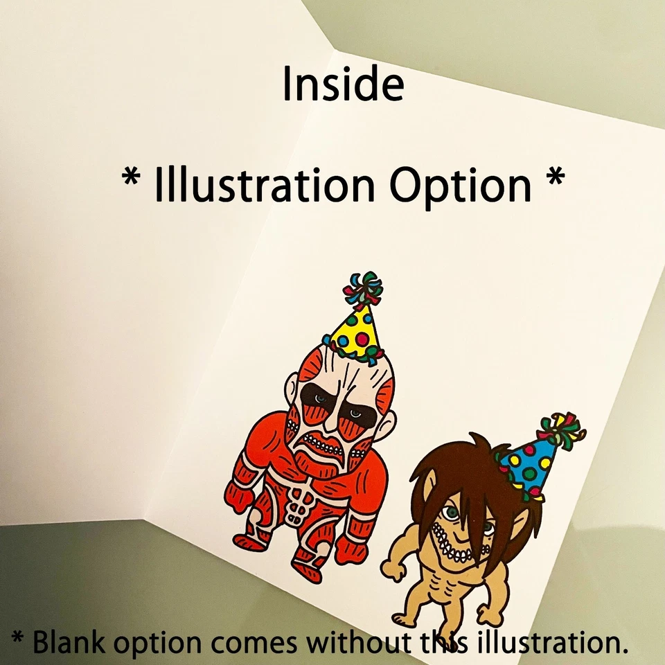 Attack on Titan Birthday Card - Funny Birthday Card Boys Anime Fan Art Happy - Image 3 of 3