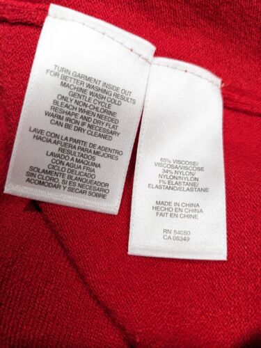 NWT Jones New York Sleeveless Turtleneck Pullover Sweater Womens M Red #7000 - Picture 7 of 8