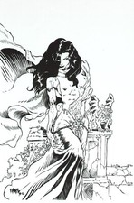 Tim Vigil Gothic Nights #1 Original Published Cover Inks