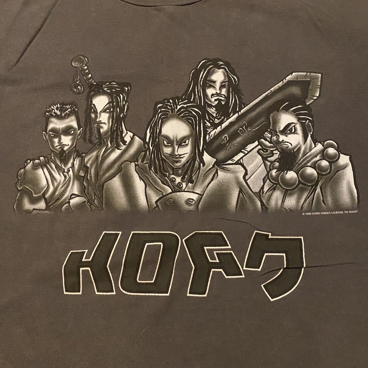 90S USA GIANT KORN オフィシャル ピギーバックガール Tシャツ 希少 90s KORN GIANT製 バンド Tシャツ ビンテージ 1001N△の