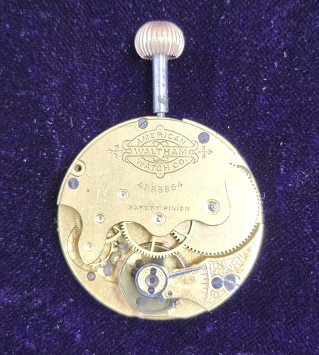 Antique Waltham Grade M 7j, 0s 1891 Watch Movement Running - Picture 2 of 3