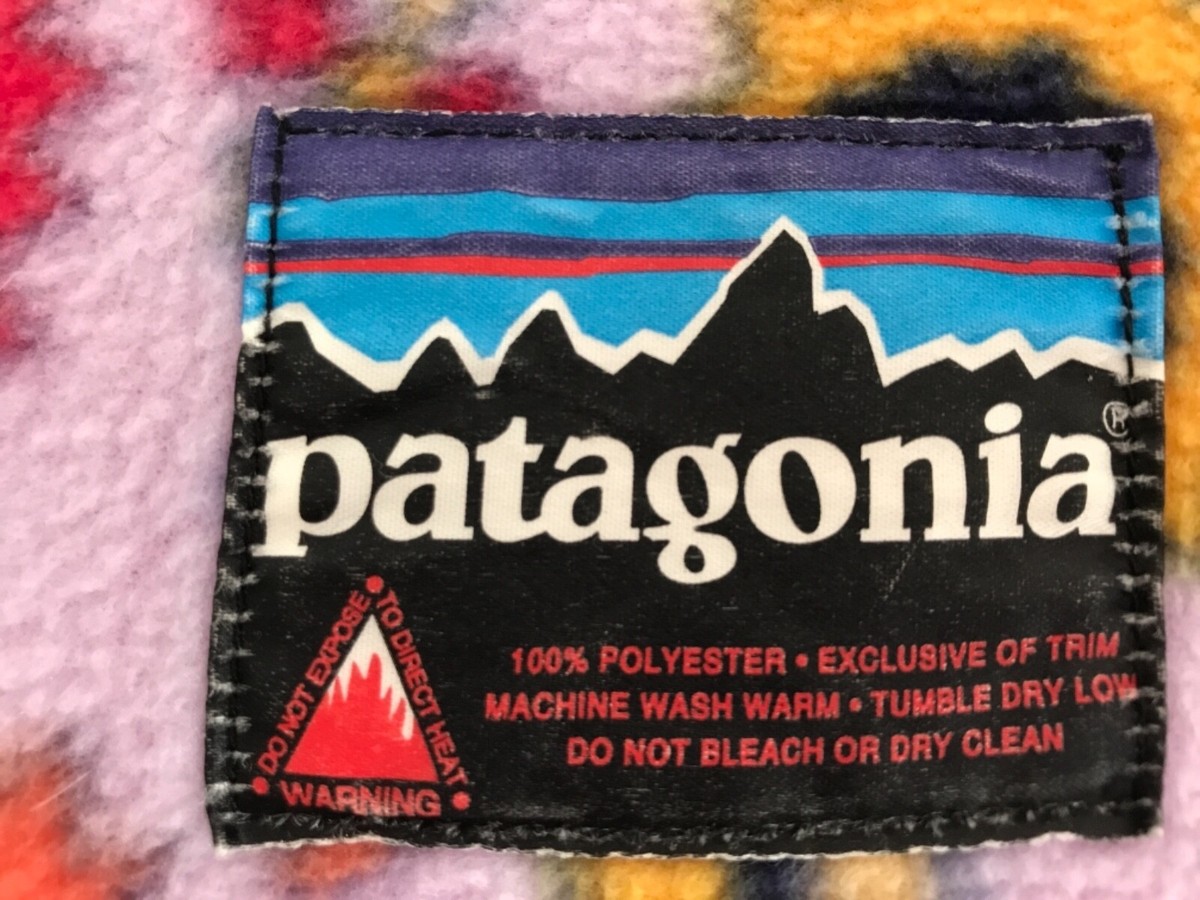 patagonia 花柄フリースブランケット Patagonia Synchilla Blanket Throw Vintage Fleece Floral Stars