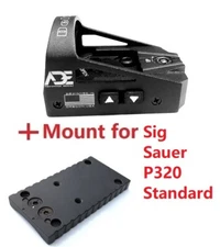 ADE RD3-012 Delta Red Dot Sight + Optic Mount Plate For SIG SAUER P320 Standard 