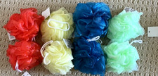 8 Lot - Bath Shower Loofah Poufs Mesh Sponge Ball Exfoliating Body Scrubber